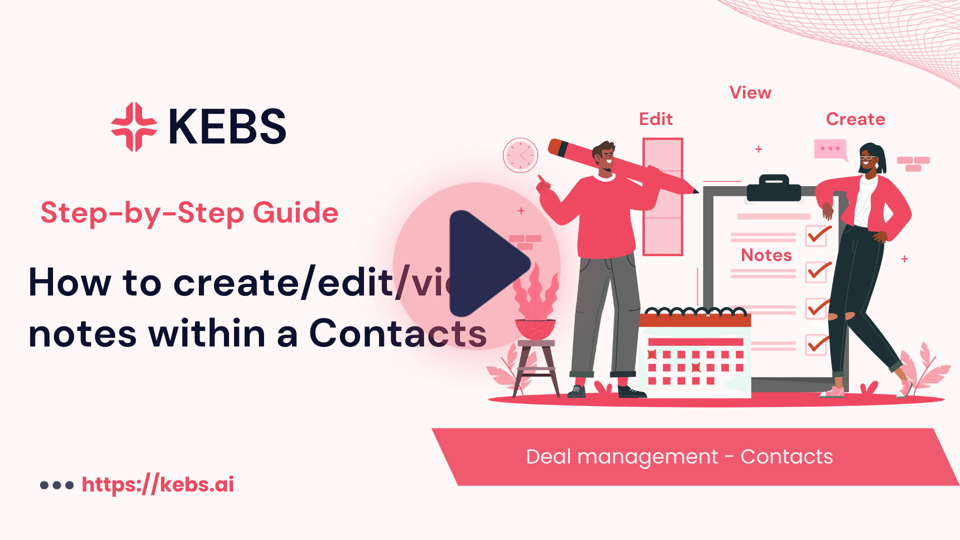 How to createeditview notes within a Contacts