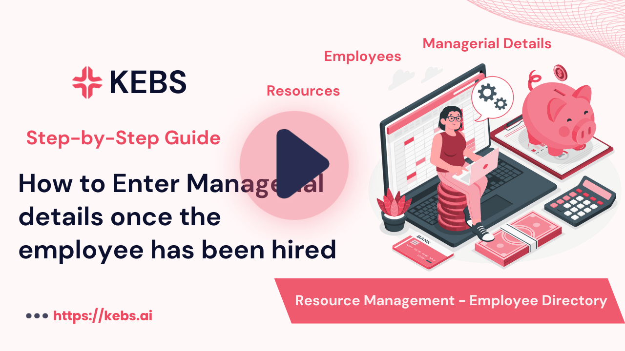 How to Enter Managerial details once the employee has been hired